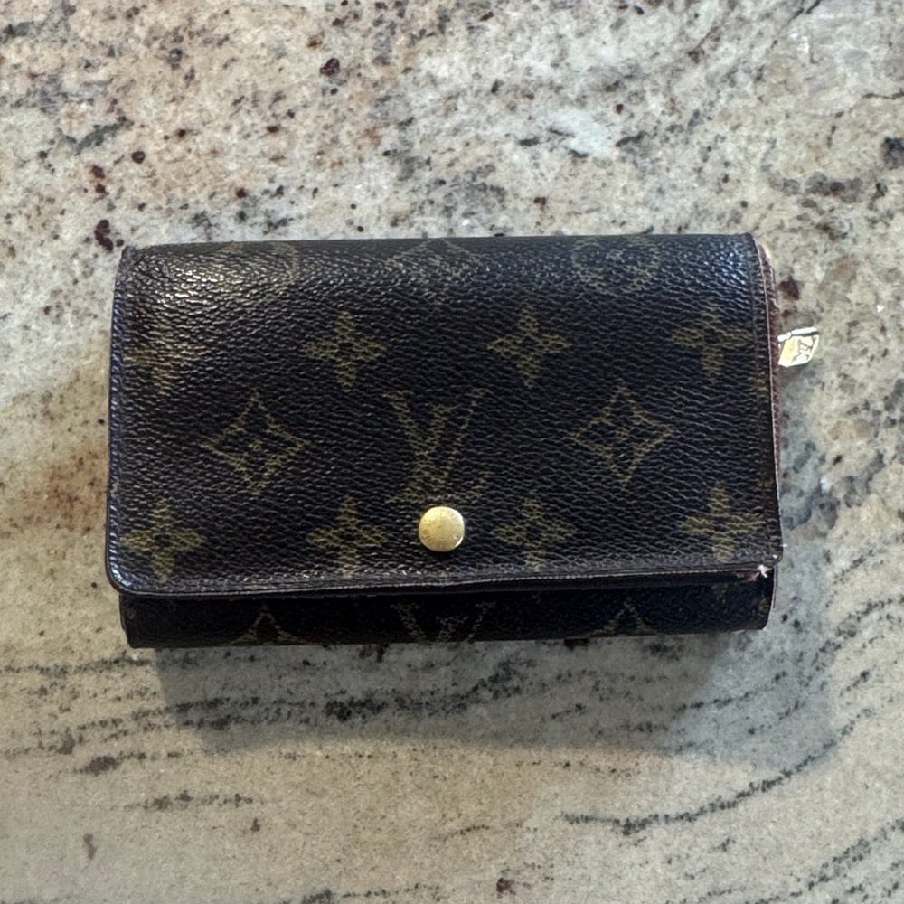 Louis Vuitton Black and Brown Monogram Wallet